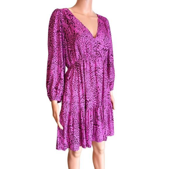 Lilly Pulitzer Deacon 3/4 Sleeve Dress Cerise Pink Pattern - Picture 5 of 9